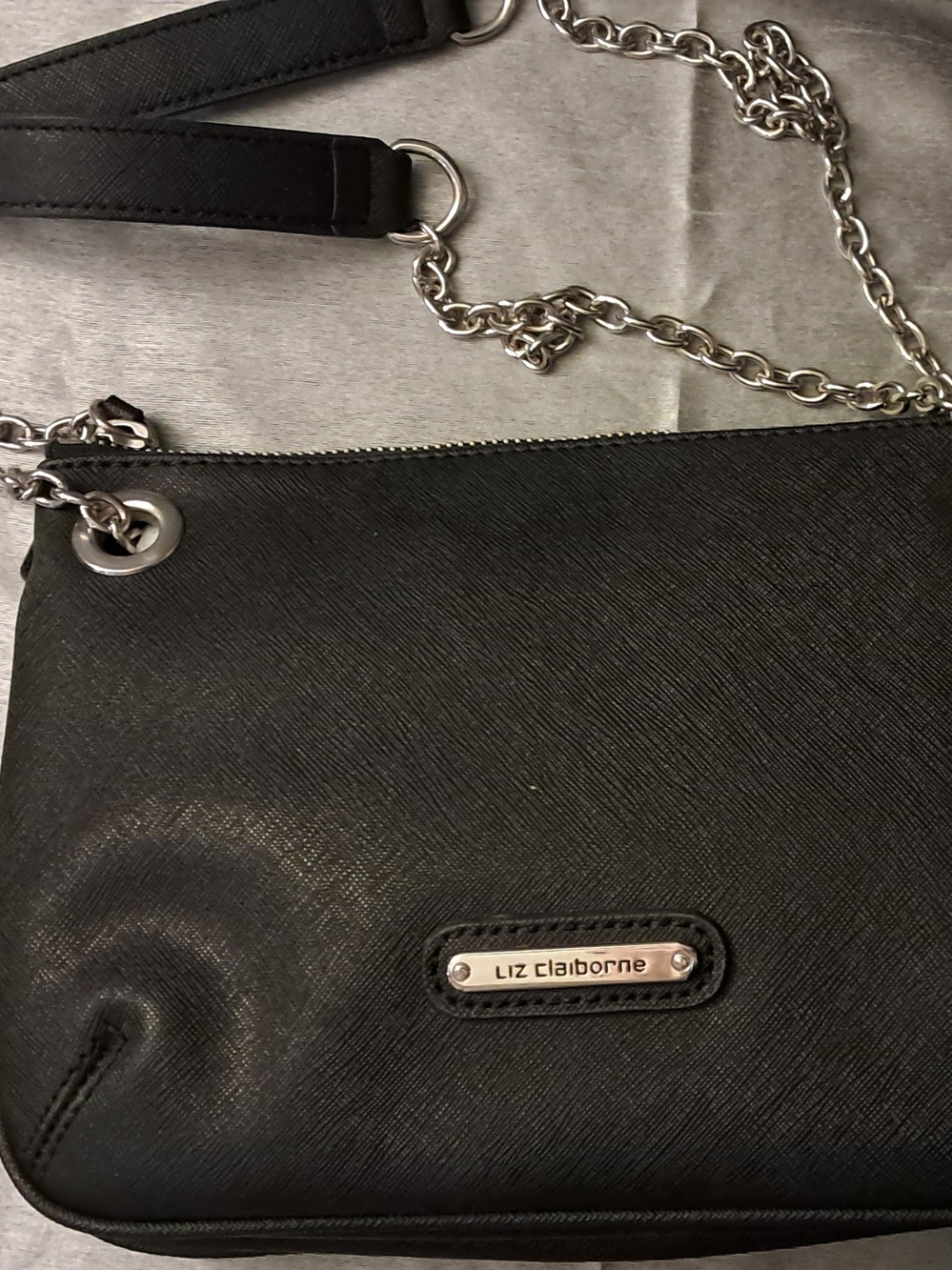 Liz Claiborne Black Crossbody Chain Strap Bag